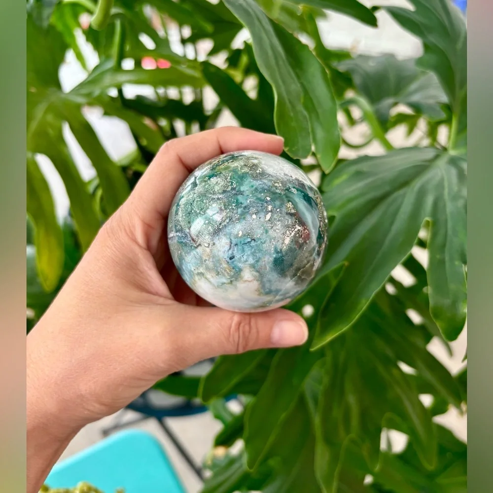 Ocean jasper sphere